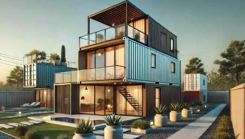 domy z kontenerów - przykład