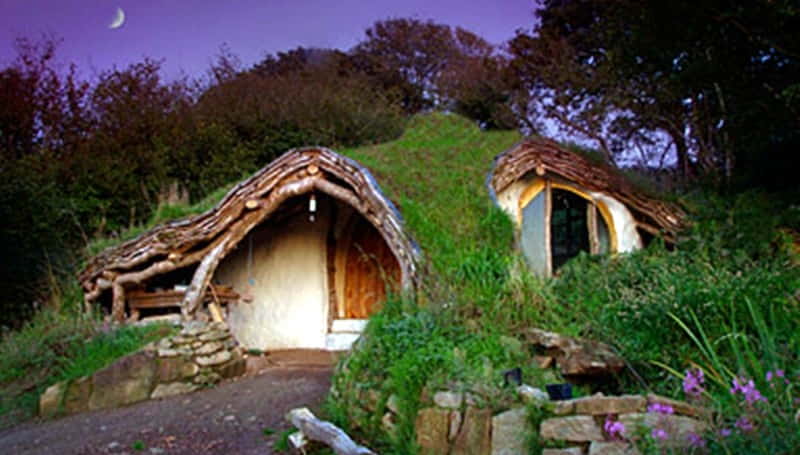 domek drewniany hobbitowy