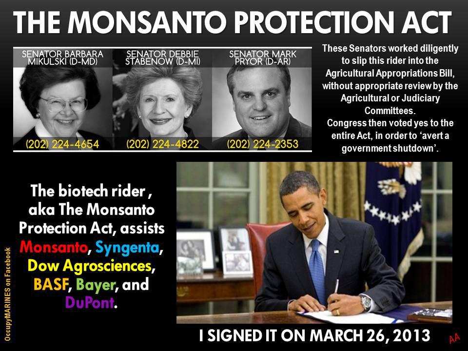 Monsanto protection act